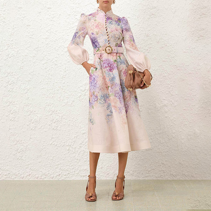 zimmermann dawning buttoned midi dress